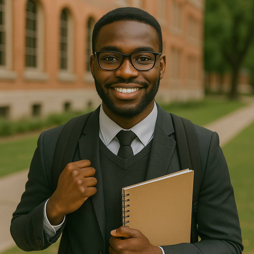 Student with laptop